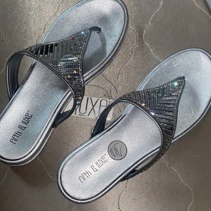 silver sandals